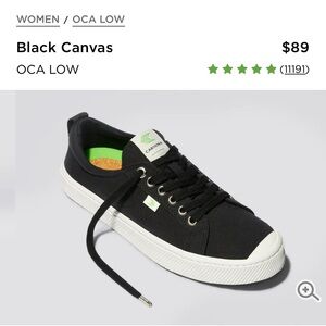 Cariuma NWT and in box. OCA Black Canvas Sneakers. Currently on website for $89!